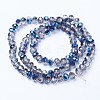 Electroplate Transparent Glass Beads Strands EGLA-A034-T2mm-Z01-2