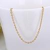 Gold Plated Brass Cable Chain Necklaces NJEW-BB10199-18-1