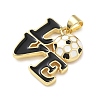Football Theme Brass Enamel Pendants LS-KK-A303-01A-G02-2
