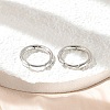 Brass Huggie Hoop Earrings EJEW-K083-29P-3