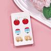 3 Pairs Acrylic Stud Earrings WG3A341-02-1