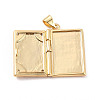 Rack Plating Brass Micro Pave Clear Cubic Zirconia Locket Pendants ZIRC-C035-10G-4