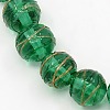 Round Shaped Handmade Gold Sand Lampwork Beads Strands LAMP-L001-10mm-02-1