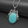 Natural Turquoise Pendant Necklaces CA3400-2