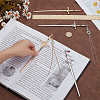 4Pcs 4 Styles Alloy Hair Stick Findings AJEW-FG0007-35-3