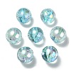 UV Plating Transparent Rainbow Iridescent Acrylic Beads TACR-D010-07D-2