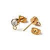 304 Stainless Steel Stud Earrings Findings STAS-WH0029-44C-G-3