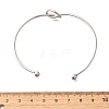 Non-Tarnish Knot Shape Cuff Bangle BJEW-N013-007-5
