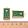 304 Stainless Steel Enamel Pendants X1-STAS-T068-01-3