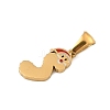 Christmas Theme 304 Stainless Steel Pendants STAS-R007-01S-G-2