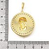 Brass Brass Micro Pave Cubic Zirconia Pendants KK-Q066-31G-3