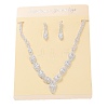 Alloy Rhinestone Necklaces & Stud Earring Sets for Women SJEW-U001-01P-02-2