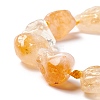 Natural Yellow Quartz Beads Strands G-B024-02-3