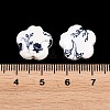 Floral Printed Porcelain Beads PORC-Q166-1-3