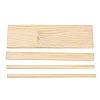 Wood Bracelet Organizer Diaplsy Stands with 5Pcs Metal Hooks WD-CBA482F-02-3