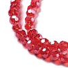 Electroplate Transparent Glass Beads Strands EGLA-A035-T4mm-A07-3