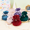 Velvet Jewelry Bags with Drawstring & Plastic Imitation Pearl TP-CJC0001-03D-7