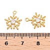 Christmas Theme Brass Micro Pave Clear Cubic Zirconia Charms KK-T073-14G-3