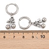 316 Surgical Stainless Cherry Hoop Earrings EJEW-C160-11A-3