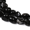 Natural Black Agate Beads Strands G-L630-F01-01H-4