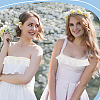 4 Yards Polyester Pleated Lace Trim OCOR-WH0085-42A-5