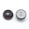 Natural Black Agate Cabochons G-E492-H-15-2