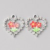 Platinum Alloy Rhinestone Pendants FIND-TAC0008-69P-02-1