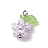 Imitation Pearl Acrylic Pendants PALLOY-JF04335-02-3