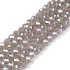 Electroplate Glass Beads Strands EGLA-A044-J4mm-B10-1