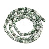 Natural Green Spot Jasper Beads Strands G-G345-C12-2x4mm-3