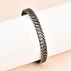 316 Surgical Stainless Steel Curb Chain Cuff Bangles BJEW-C125-01AS-1