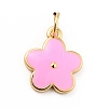 Rack Plating Brass Enamel Charms KK-G387-09G-07-1