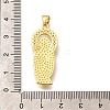 Religion Themed Rack Plating Brass Micro Pave Cubic Zirconia Pendants KK-L226-007G-24-3