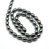 Non-magnetic Synthetic Hematite Oval Beads Strands G-F161-32B-2