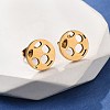 Football 201 Stainless Steel Pendant Necklaces & Stud Earrings Sets for Women SJEW-Q025-01G-3