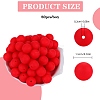 80Pcs Round Silicone Focal Beads SIL-SZ0001-24-35-2