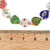 Heart Handmade Millefiori Glass Beaded Necklaces NJEW-JN06605-4