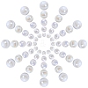 100Pcs 5 Styles ABS Plastic Imitation Pearl Beads KY-CJ0002-03-8