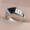 Alloy Micro Pave Cubic Zirconia Finger Rings for Men FS-WGE231C-01-1
