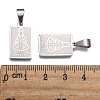 Non-Tarnish 304 Stainless Steel Pendants STAS-M245-22P-3
