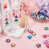 56Pcs 7 Colors UV Plating Opaque Acrylic Beads PACR-TA0001-25-7