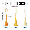 24Pcs 3 Colors Polyester Tassel Decorations OCOR-TADJ0007-01A-3