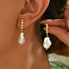 Elegant Brass Dangle Stud Earrings LS-KS8037-3-1
