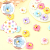 24Pcs 6 Colors Opaque Resin Pendants RESI-SC0006-47-3