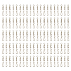 100Pcs Brass with Stainless Steel Fishing Fishhook Connector Clasp FIND-FH0010-48P-1