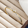 Duo Tone 304 Stainless Steel Open Cuff Bangles WG83596-01-1