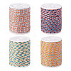 4 Rolls 4 Colors 4-Ply Polycotton Cord with Metallic Thread OCOR-TA0003-33B-1