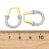 Brass Micro Pave Clear Cubic Zirconia Hoop Earrings EJEW-H158-17A-GP-5