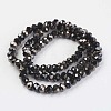 Electroplate Opaque Glass Beads Strands EGLA-A034-P6mm-P01-2