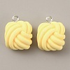 Opaque Resin Pendants LS-RESI-WH0029-24P-01-2